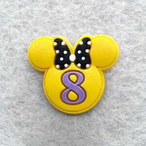 🔮 5/$25 Disney Minnie Mouse Polka Dot Bow Soft‎ Plastic Pin